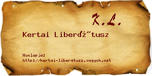 Kertai Liberátusz névjegykártya